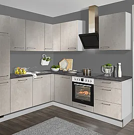 Neue Pino Küche mit Bosch Geräten nur 2 Wochen Lieferzeit Einbauküche 692 Beton Sand 500