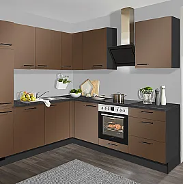 Neue Pino Küche mit Bosch Geräten nur 2 Wochen Lieferzeit Einbauküche 692 Bronze 693