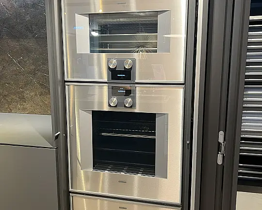 Geräte-Paket, bestehend aus Dampfbackofen, Backofen und Wärmeschublade, Gaggenau Serie 400 - BS474112, BO470112 udn WS462110
