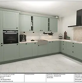 Landhaus trifft modernen Look mit Granitarbeitsplatte