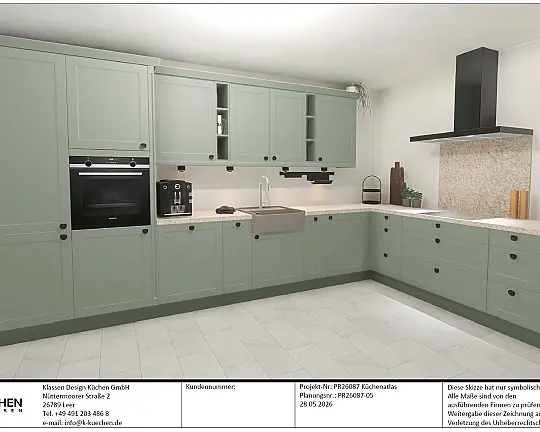 Landhaus trifft modernen Look mit Granitarbeitsplatte - Cascada