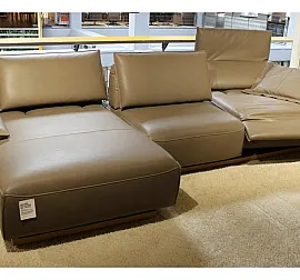 Musterring Leder Sofa Farbe Grau-Braun mit Relaxfunktion