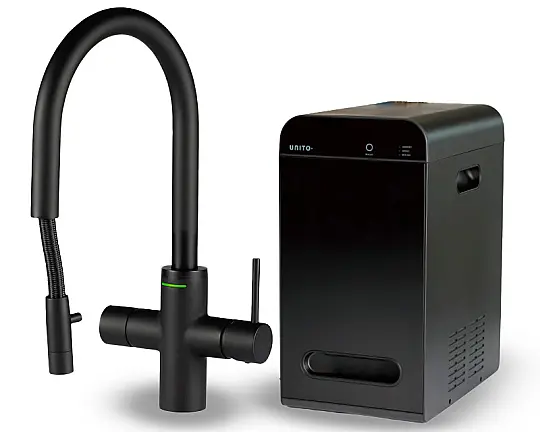 Unito (C0035-F0289) SPARKLE G2 System mit schwarzer Armatur Cosmos Pullout C-Auslauf inkl. Filter und Co2 - Unito (C0035-F0289) SPARKLE G2 Wassersystem Cosmos