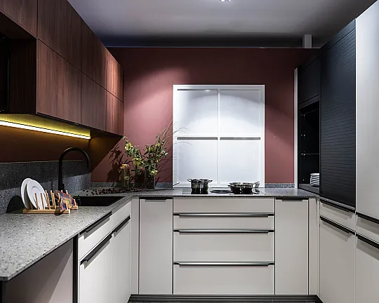 Lacklaminat, Sand  ultramatt, Nussbaum NB - X1 4945 / X1 2371