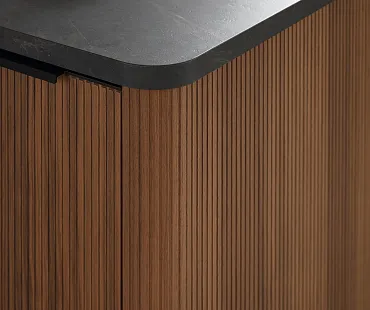 Abgerundete Wangen für eine weiche, organische und wohnliche Ästhetik